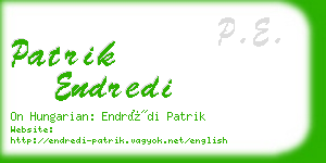 patrik endredi business card